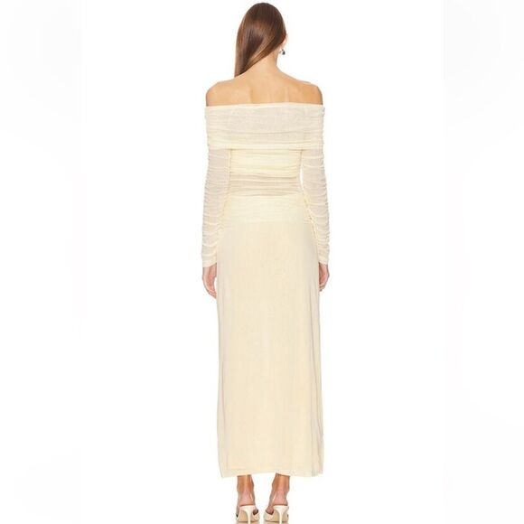 SOVERE X Revolve Rise Mesh Dress Long Sleeve  Buttermilk Sz Small NWT - Picture 4 of 15